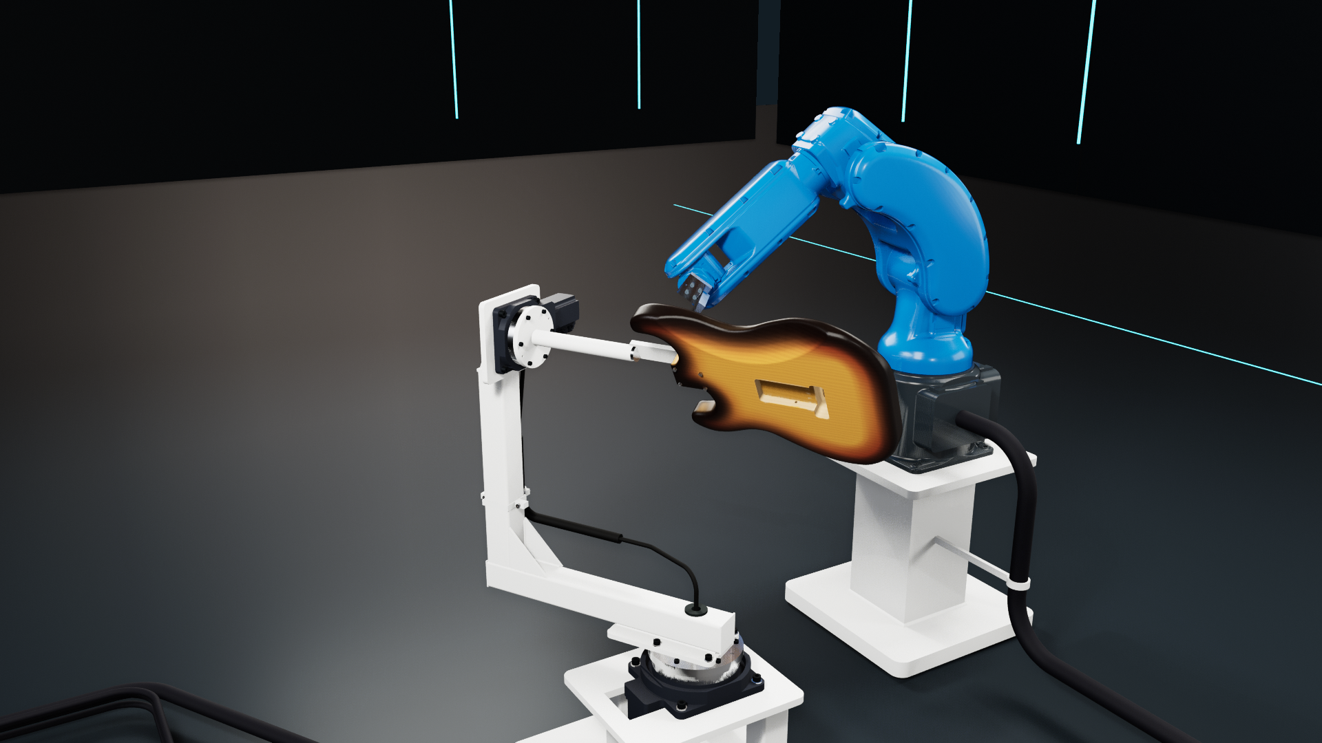 G5: ramię robota, pistolet, pozycjoner i uchwyt korpusu